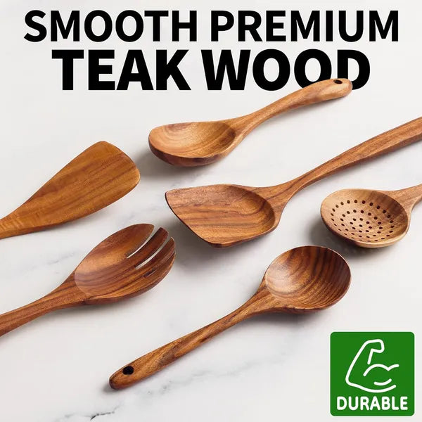 Wooden Cooking Spoon Set