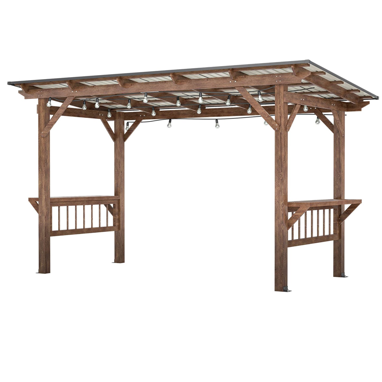 Wooden Pergola Grill Gazebo