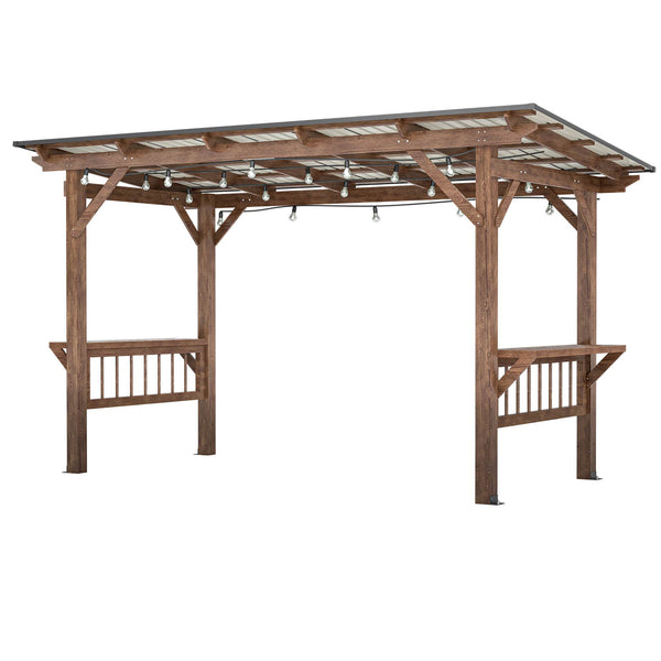 Wooden Pergola Grill Gazebo