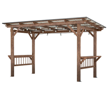Wooden Pergola Grill Gazebo