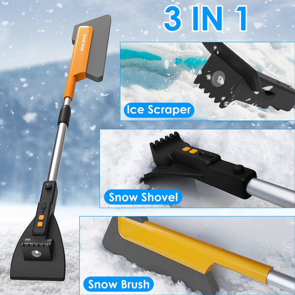1Pc 3 In 1 Car Snow Removal Shovel