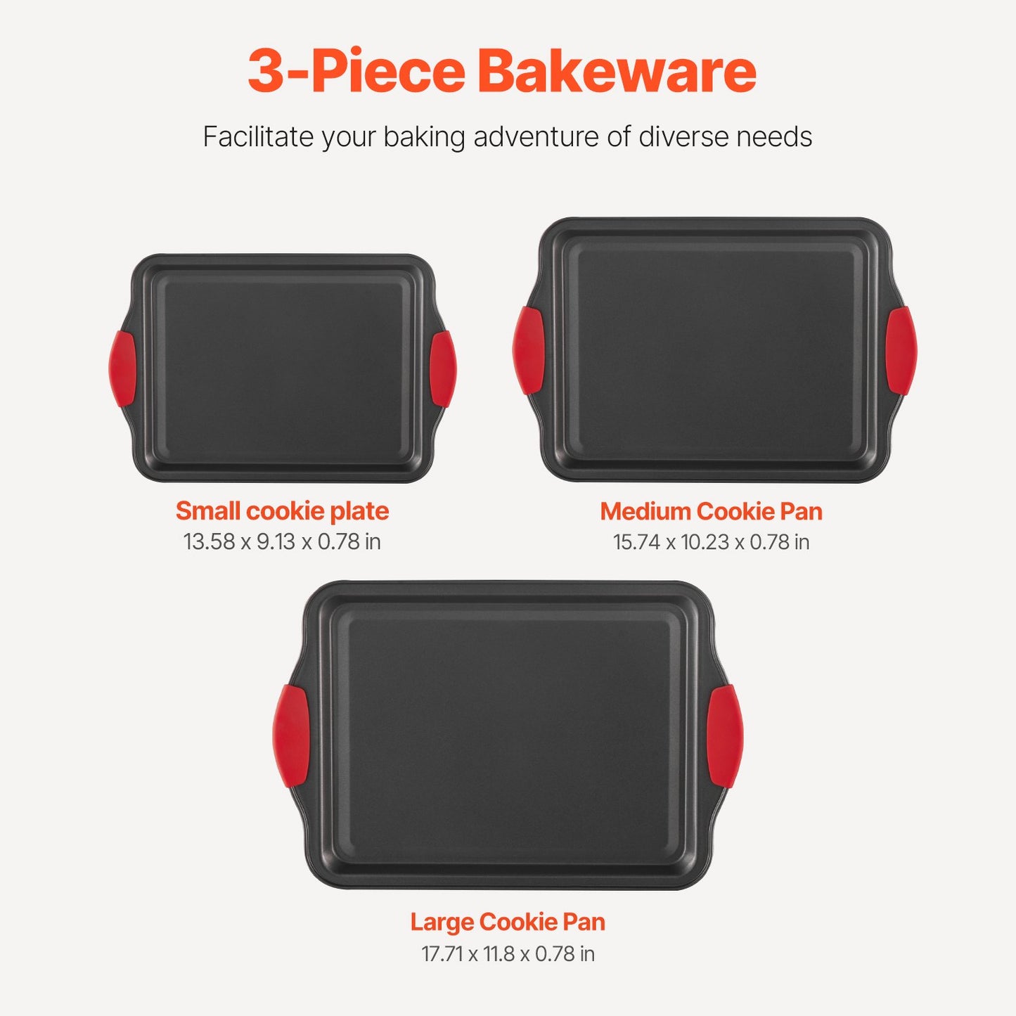 Silicone Handle Bakeware Set