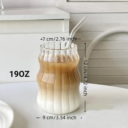 Ounce Glass Straw Cup