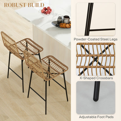 Rattan Counter Bar Stools