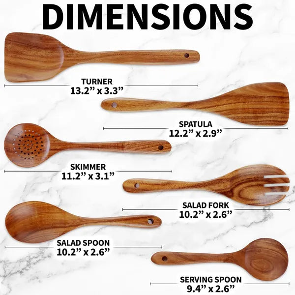 Wooden Cooking Spoon Set