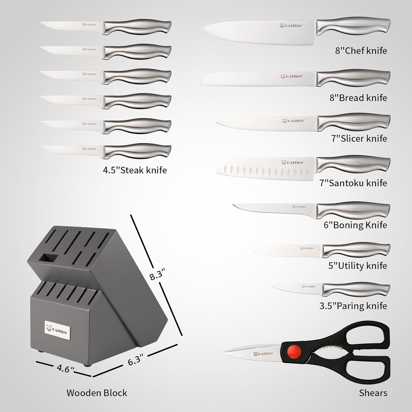 Knife Set With Block