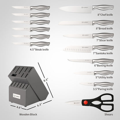 Knife Set With Block